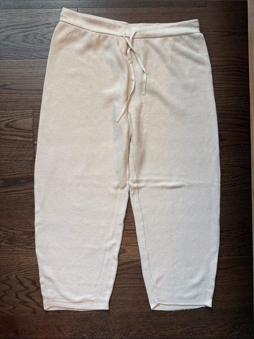 Women’s Cream Knit Drawstring Pants